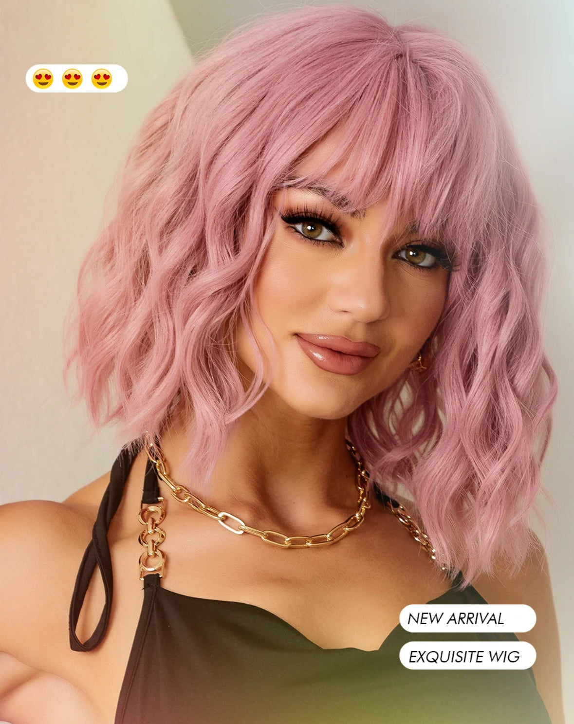 Wig light pink